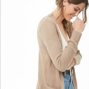 Forever 21 Longline Ribbed Knit Cardigan